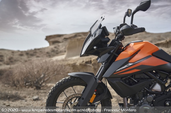 La fourche WP de la KTM 390 Adventure