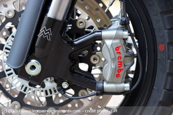 Les étriers Brembo de la Moto Morini Super Scrambler