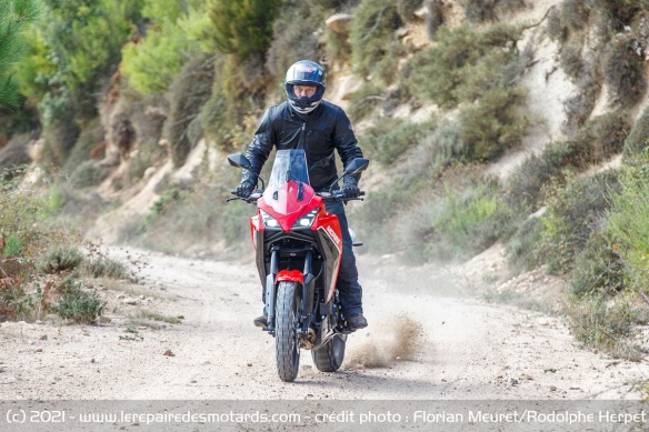 Un mode off-road est proposé pour désactiver l'ABS
