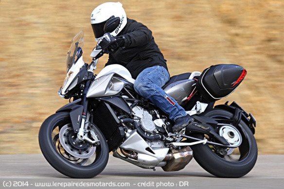 MV Agusta Stradale 800 sur nationale