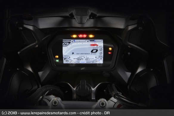 L'instrumentation de la MV Agusta Turismo Veloce 800 Lusso SCS