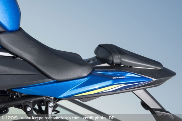 La selle de la Suzuki GSX-S 750 A2