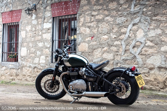 Trs bien finie, la Bobber propose un style 'bad boy' au sein de la gamme Bonneville