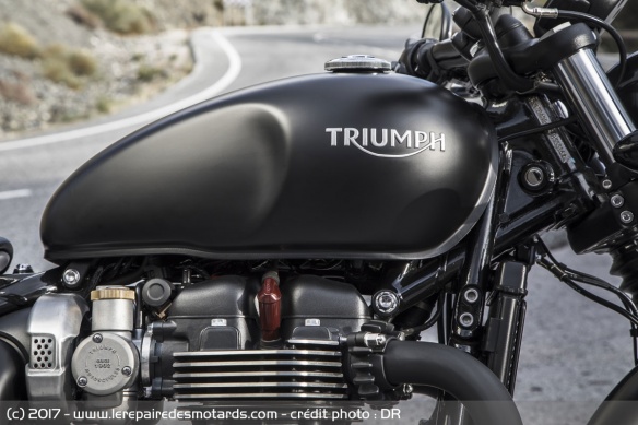 Avec ses 9,1 litres, la Bobber Black permet une autonomie d'environ 175 km