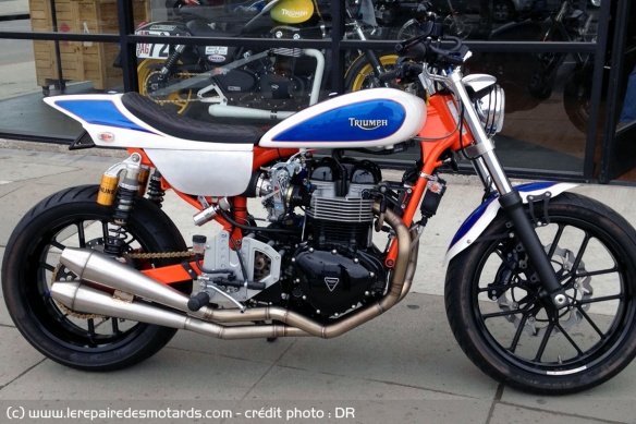 La ligne d'échappement relevée sur la Street Tracker