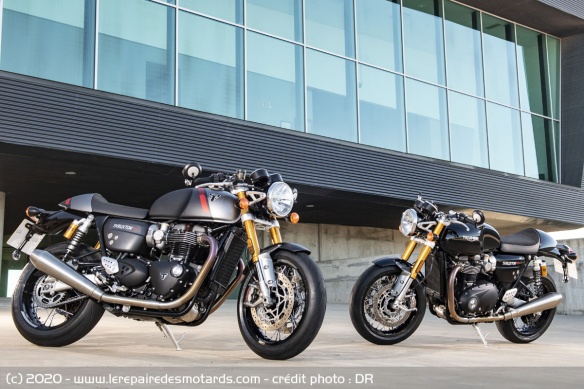 La Triumph Thruxton RS dans ses deux déclinaisons