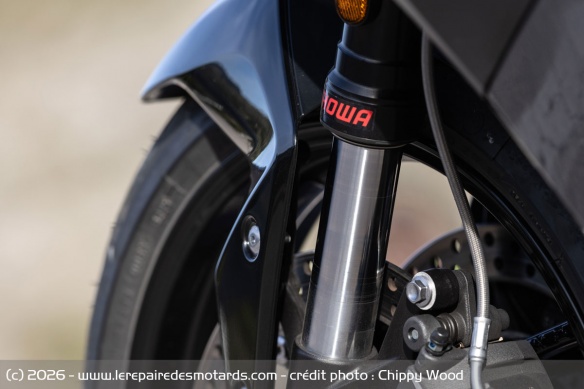 La fourche invers&eacute;e Showa de la Triumph Tiger Sport 660