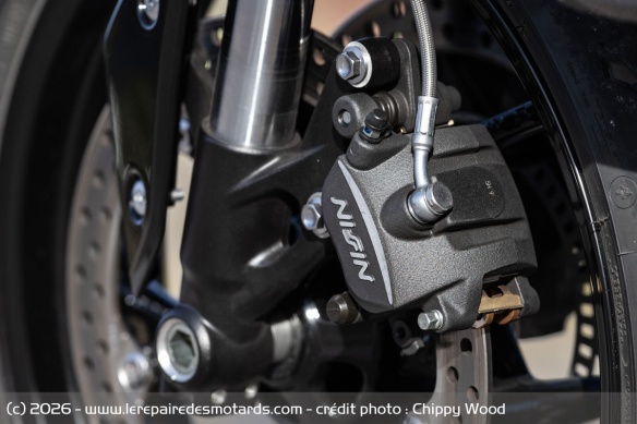 Le frein avant de la Triumph Tiger Sport 660