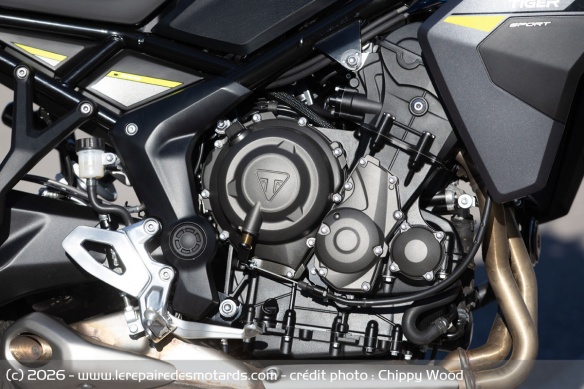 Le moteur trois cylindres de la Triumph Tiger Sport 660