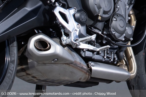 Le silencieux d'&eacute;chappement de la Triumph Tiger Sport 660