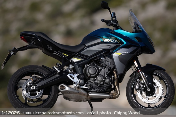 La g&eacute;om&eacute;trie de la Triumph Tiger Sport 660 est reprise de la 800