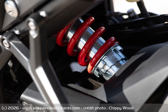 L'amortisseur de la Triumph Trident 660