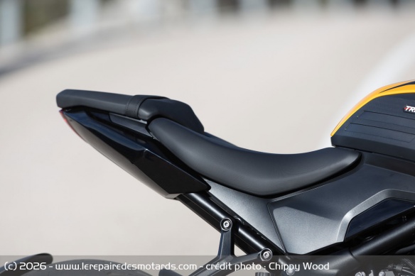 L'assise de la Triumph Trident 660
