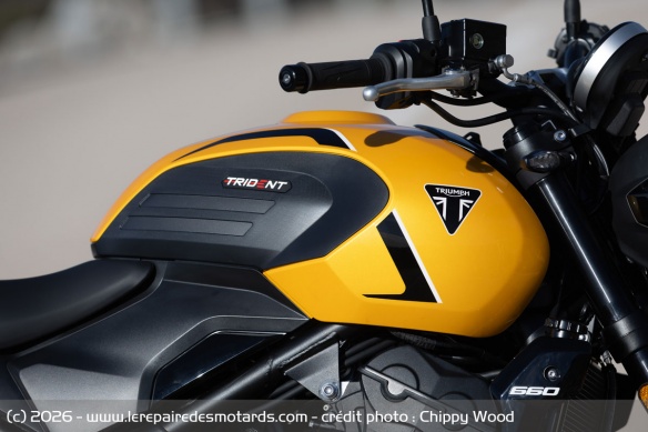 Le r&eacute;servoir de la Triumph Trident 660