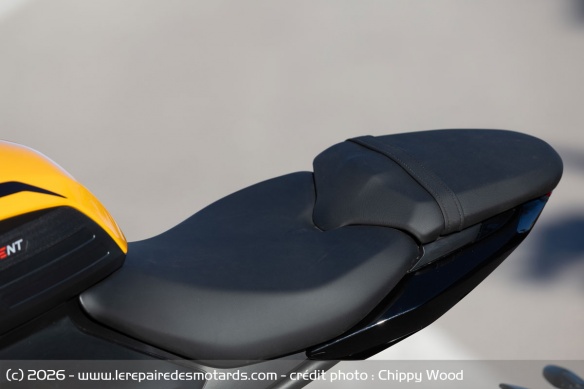 La selle de la Triumph Trident 660