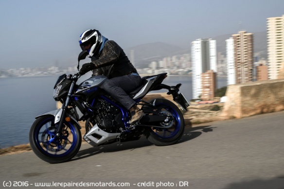 Yamaha MT-03 sur départementale
