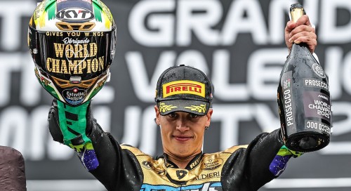 Diogo Moreira est sacr Champion du Monde Moto2  Valence aprs la victoire d'Izan Guevara devant Daniel Olgado et Ivan Ortola 
