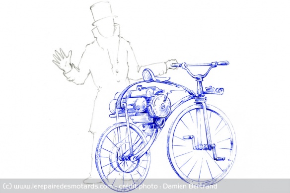 Vélocipède à moteur - 1871 Vélocipède à moteur - 1871