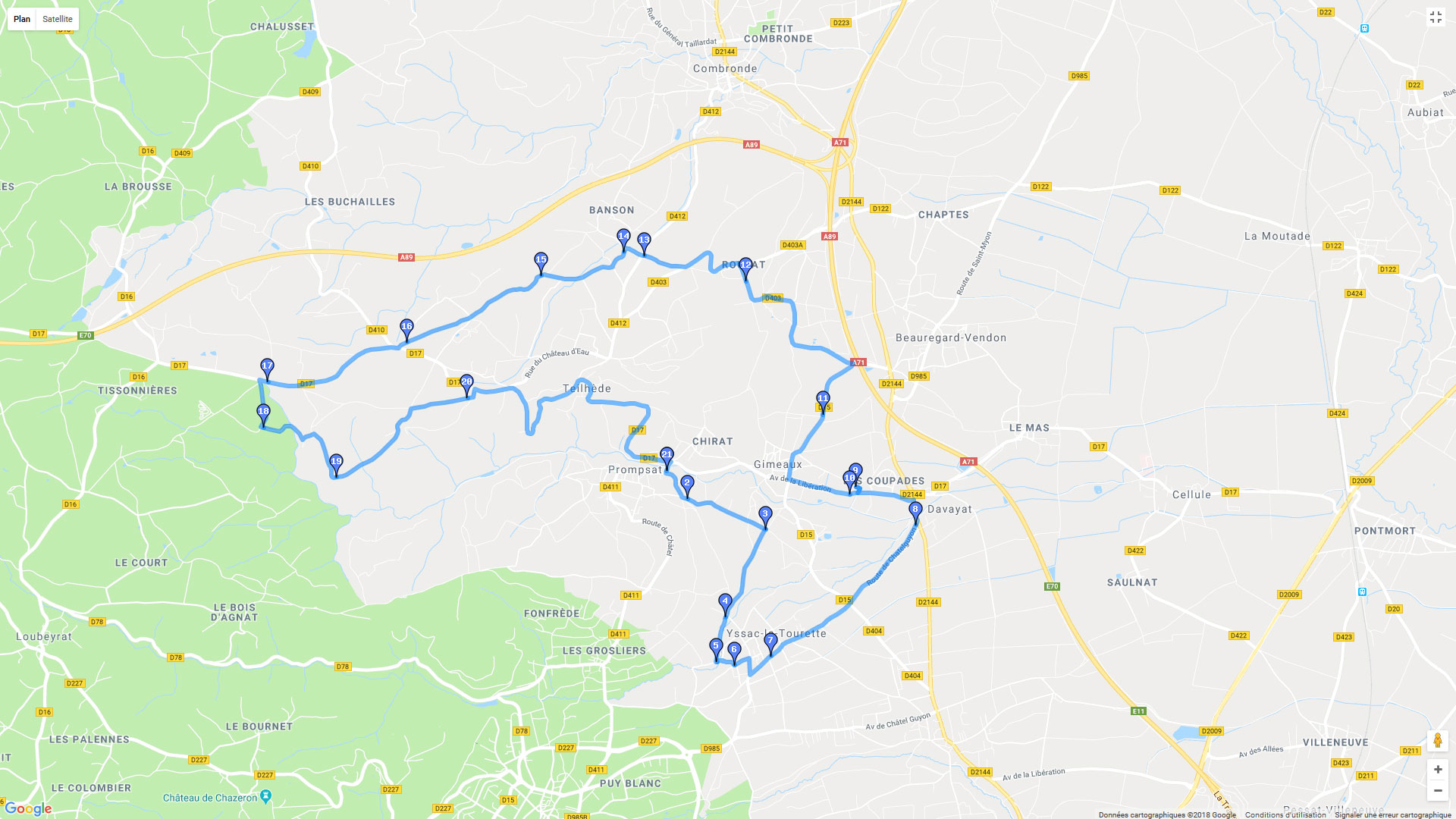 Pour zoomer sur la carte et avoir plus de détails, connectez-vous ! Carte roadbook Petits chemins