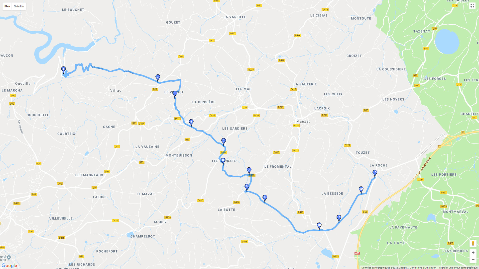 Pour zoomer sur la carte et avoir plus de détails, connectez-vous ! Carte roadbook Du TT que du TT soft