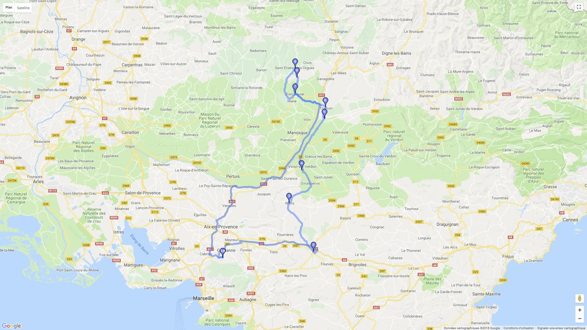 Pour zoomer sur la carte et avoir plus de détails, connectez-vous ! Carte roadbook Montagne de Lure