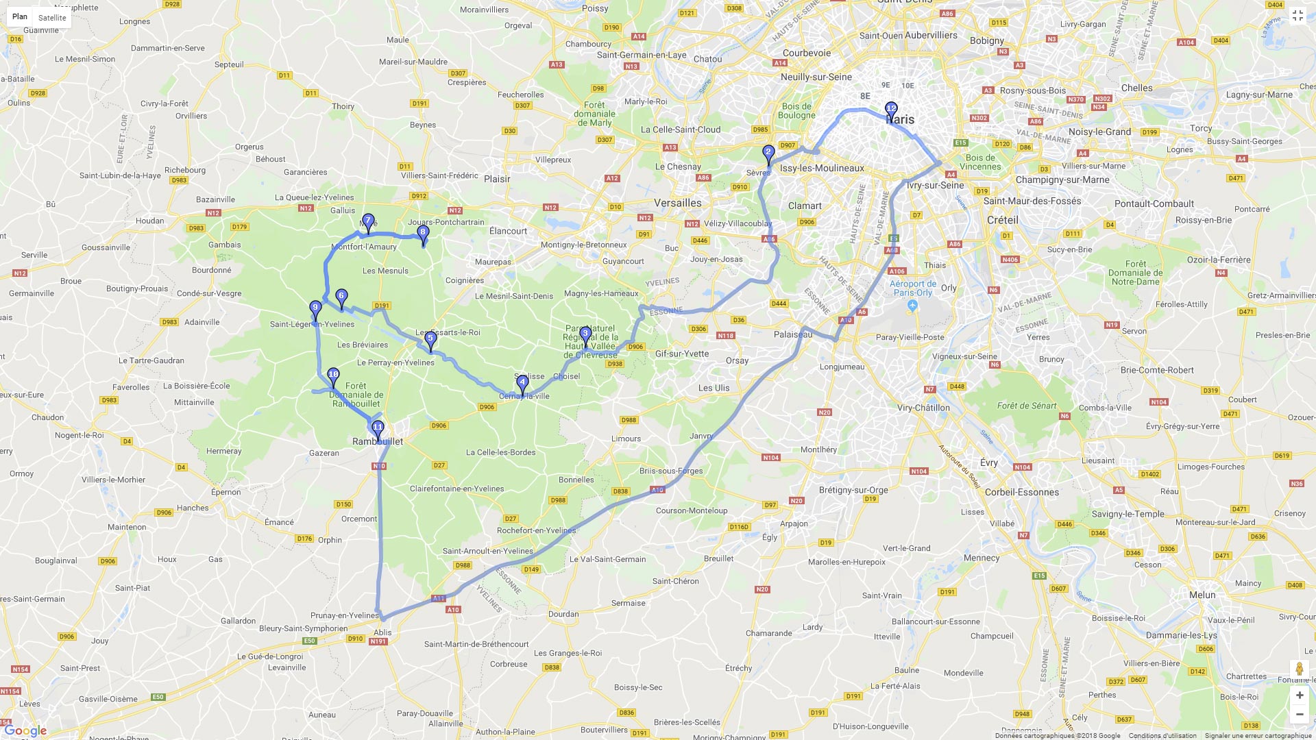 Pour zoomer sur la carte et avoir plus de détails, connectez-vous ! Carte roadbook Etangs de Hollande