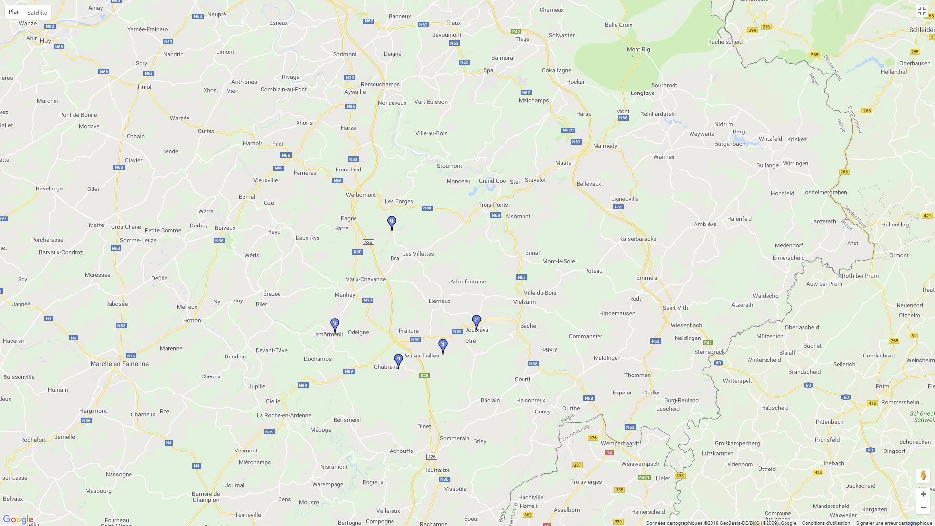 Pour zoomer sur la carte et avoir plus de détails, connectez-vous ! Carte roadbook Trou de Bra