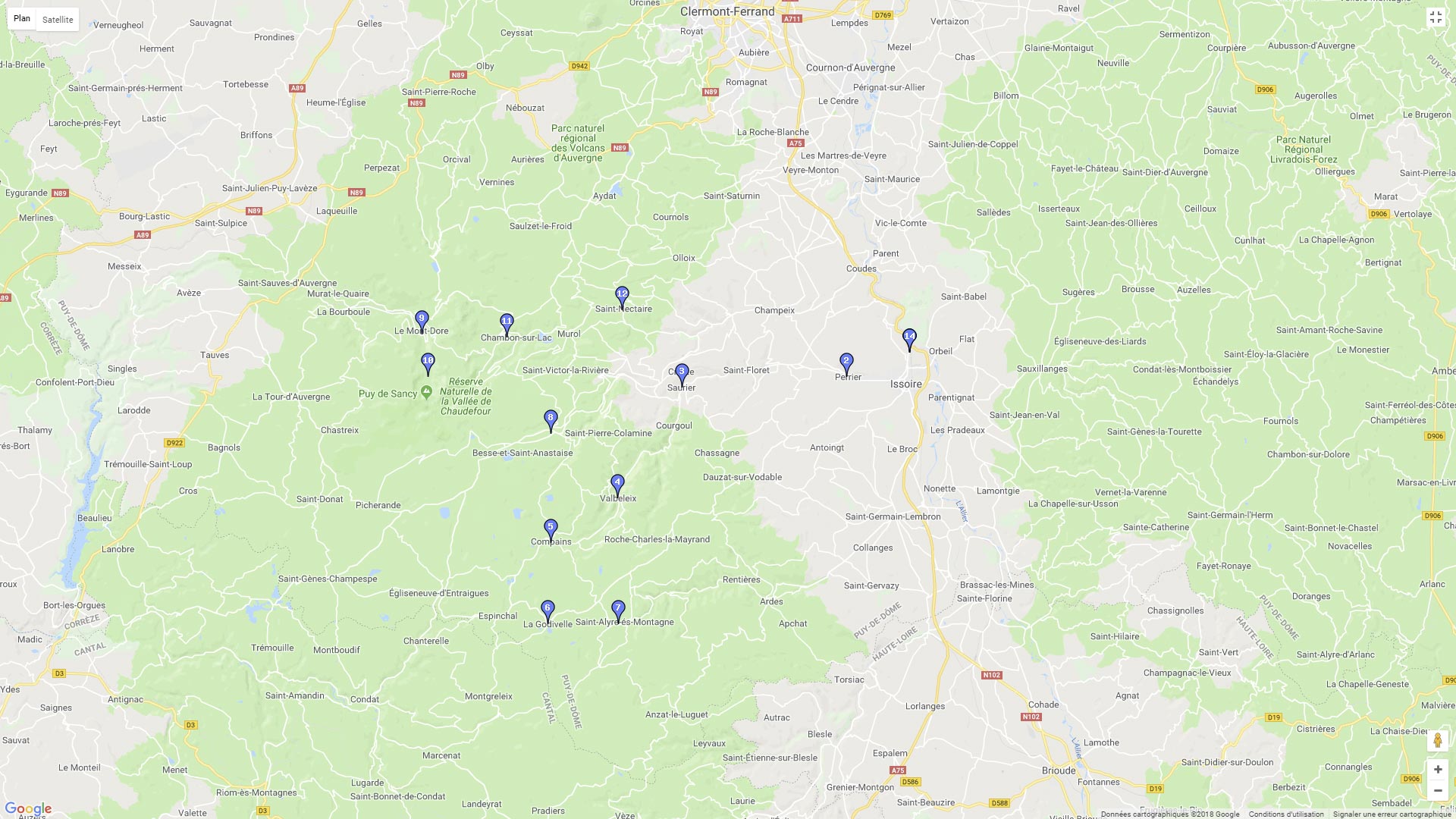 Pour zoomer sur la carte et avoir plus de détails, connectez-vous ! Carte roadbook Réserve naturelle de la Vallée de Chaudefour