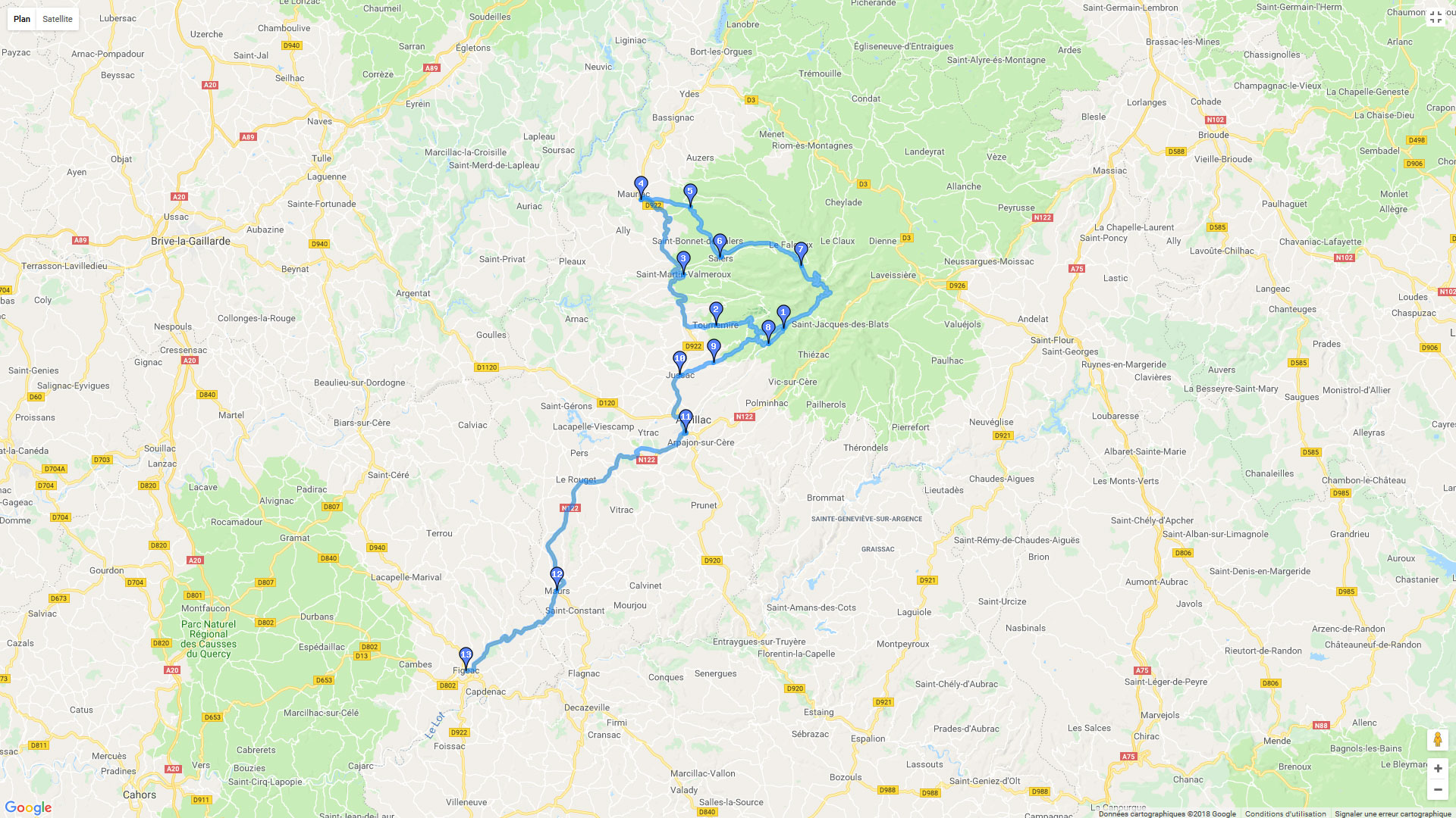 Pour zoomer sur la carte et avoir plus de détails, connectez-vous ! Carte roadbook Transcantal3