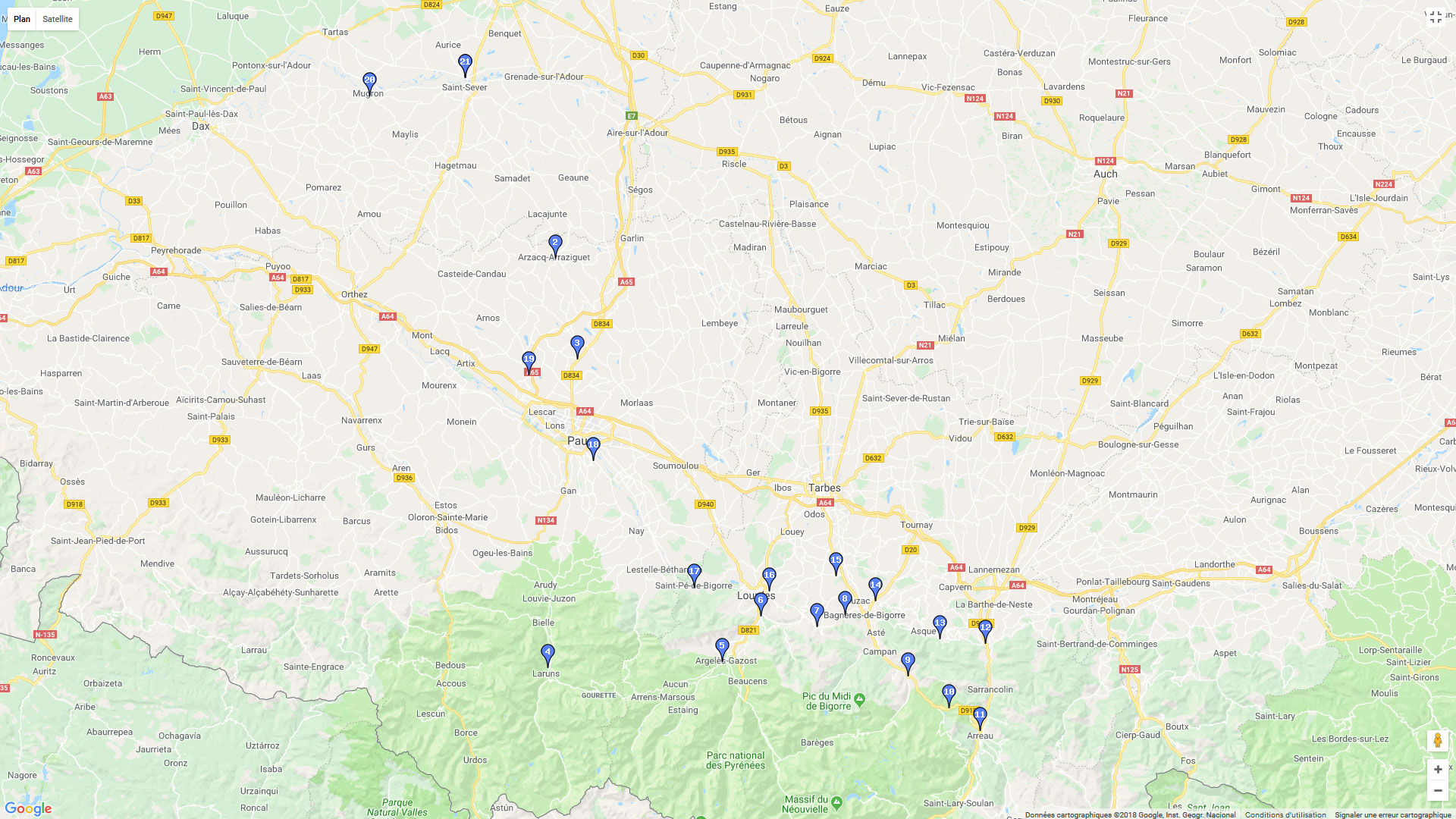 Pour zoomer sur la carte et avoir plus de détails, connectez-vous ! Carte roadbook Réserve naturelle du Néouvielle