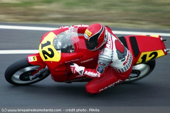 Randy Mamola lors de ses dernières saisons avec Cagiva Randy Mamola lors de ses dernières saisons avec Cagiva