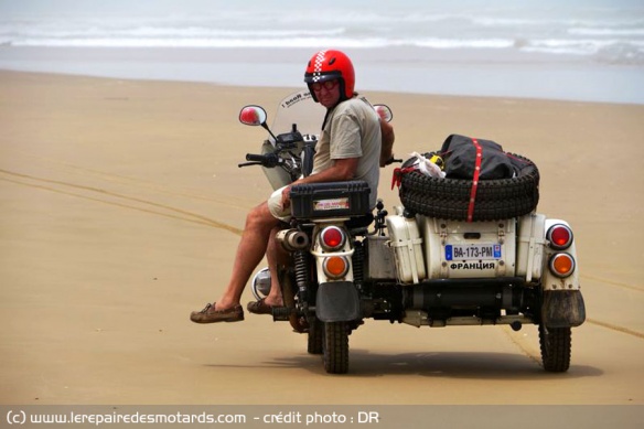 side car sur la plage-amazone