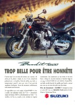Culture Pub saga Suzuki Bandit GSF publicités motos