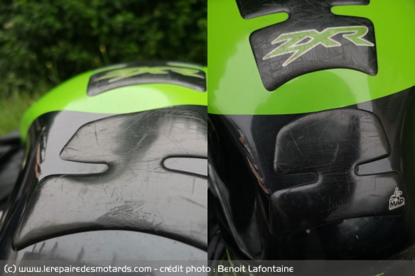 Réservoir bosselé de la Zx6r 636