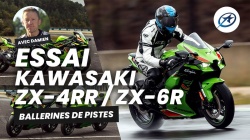 Essai comparatif sportives Kawasaki Ninja ZX-4RR et ZX-6R