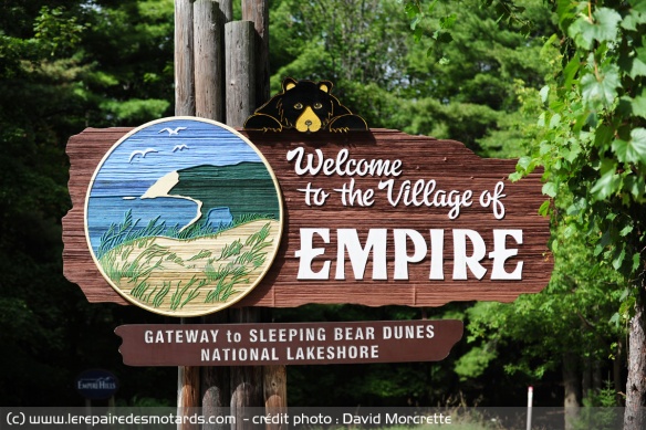 Empire, entrée des Sleeping Bear Dunes National Lakeshore