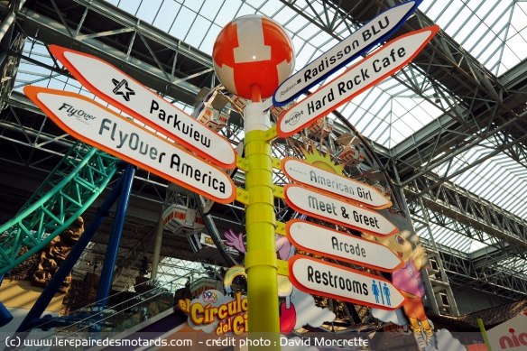 Bornes d'orientation pour se repérer au Mall of America