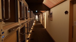 Un capsule hotel à Tokyo