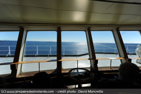 Vue des fjords de la passerelle de l'Hurtigruten